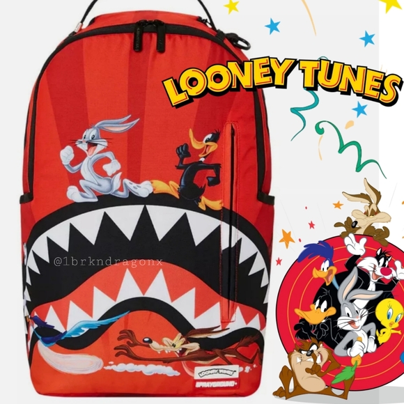 Sprayground Looney Tunes Backpack Bugs Daffy Roadrunner Tweetie Sylvester Taz - Picture 16 of 16